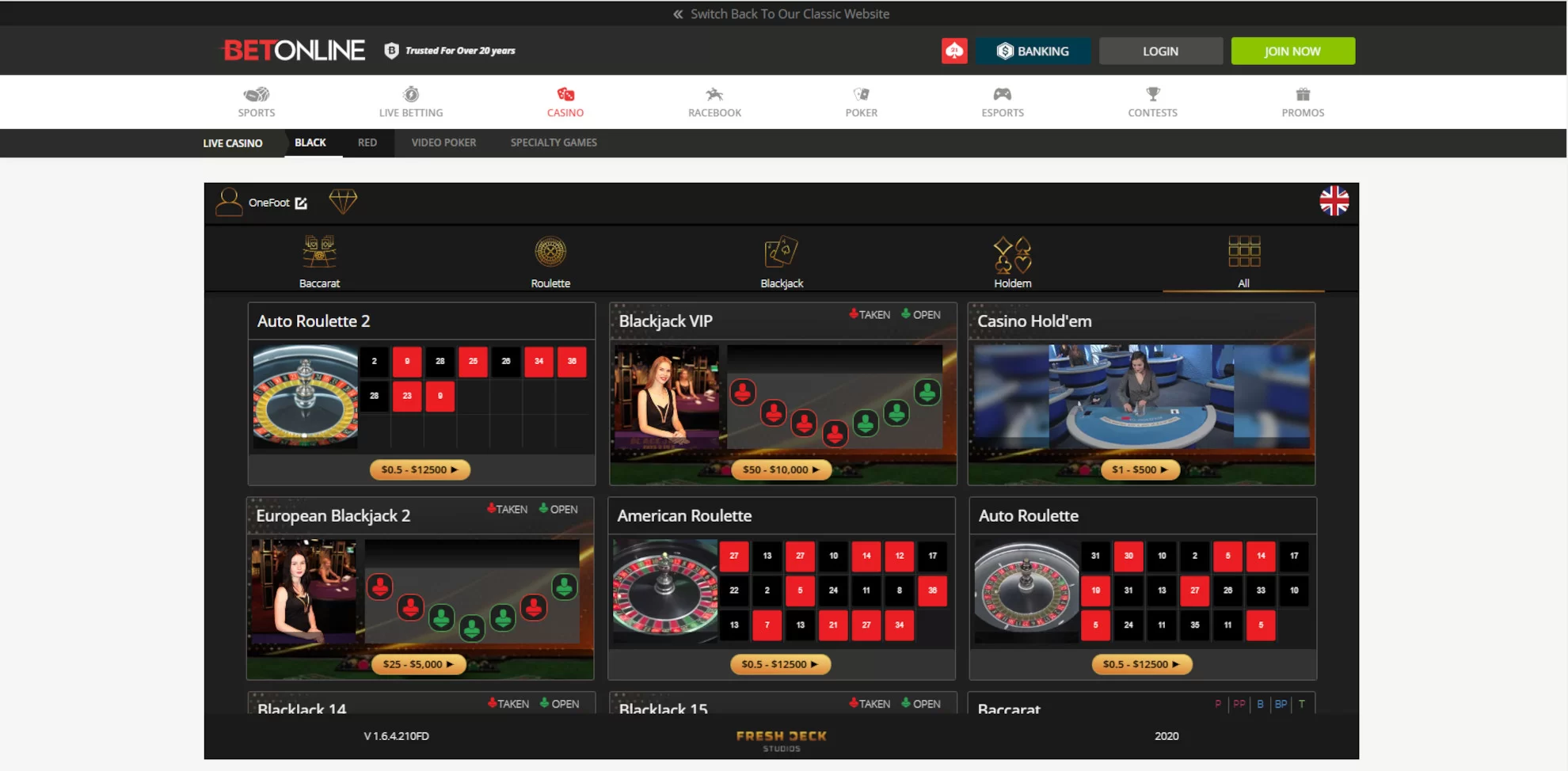 BetOnline Casino 50% Free Play Welcome Bonus Screen 4
